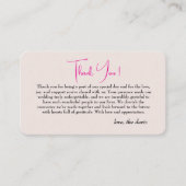 carte de remerciement simple de fleur de cerisier  (Devant)