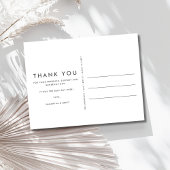 Carte de remerciement simple de photo de mariage