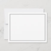 Carte de Remerciement Simple Élégance Gris Foncé (Dos)