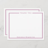 Carte de Remerciement Simple Élégance Vin Rouge (Devant / Derrière)