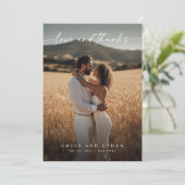 Carte de remerciement simple et élégante pour jeun (Debout devant)