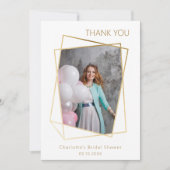 Carte de remerciement simple et moderne pour une B (Devant)