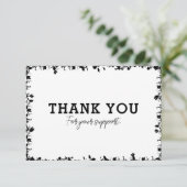 Carte de remerciement simple moderne White Busines (Debout devant)