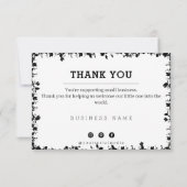 Carte de remerciement simple moderne White Busines (Dos)