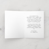 Carte de remerciement simple pour annonce de remis (Couchage intérieur)