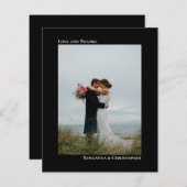 Carte de remerciement simple pour des photos de ma (Devant / Derrière)