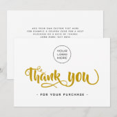 Carte de remerciement simple pour entreprise - Ajo (Devant / Derrière)