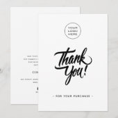 Carte de remerciement simple pour entreprise - Ajo (Devant / Derrière)