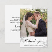 Carte de remerciement simple pour jeunes mariés (Devant / Derrière)