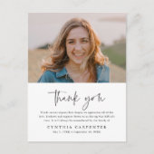 Carte de remerciement simple pour photo de mémoria (Devant)
