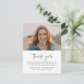 Carte de remerciement simple pour photo de mémoria (Debout devant)