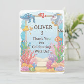 Carte de remerciement "Sous l'océan", Anniversaire (Debout devant)