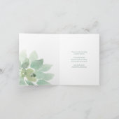 Carte de remerciement succulente et verdure (Intérieur)