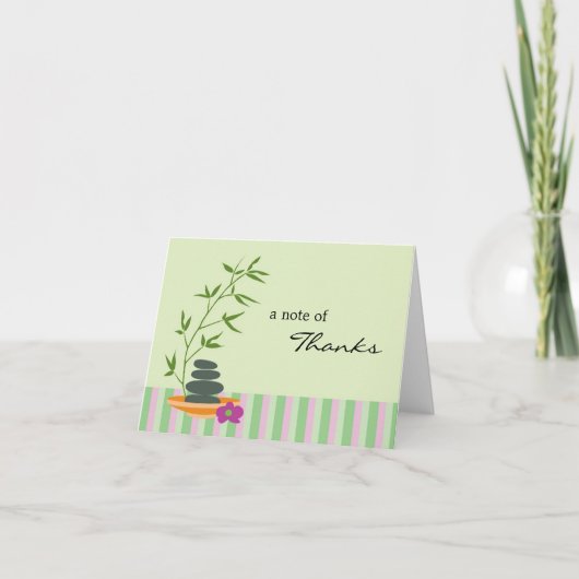 Carte de remerciement sur le thème Spa (Devant)