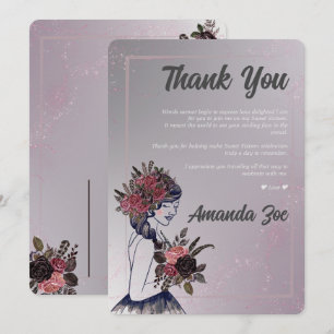 Carte de remerciement Sweet Sixteen