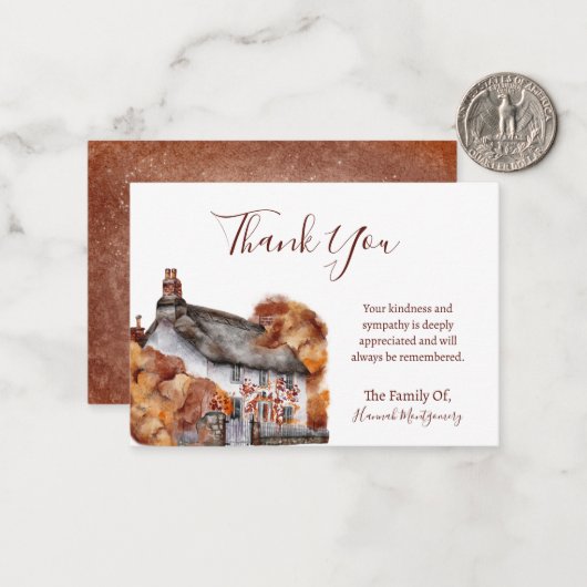 Carte de Remerciement Sympathique de la Forêt de C (Devant/Arrière en situation)