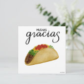 Carte de remerciement Taco Espagnol Muchas Gracias (Debout devant)