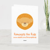 Carte de remerciement Tête de Lion (Dos)