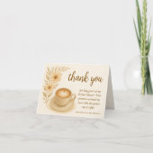 Carte de Remerciement Thème Café pour Enterrement (Devant)