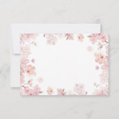 Carte de remerciement thème glace rose florale d'é (Dos)