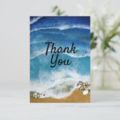 Carte de remerciement thème océan plage (Debout devant)