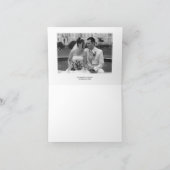 Carte de remerciement traditionnelle à bordure ble (Intérieur)