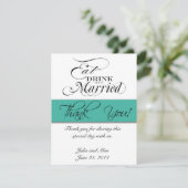Carte de remerciement Turquoise Manger, Boire, Êtr (Debout devant)