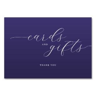 Carte de remerciement typographique violet élégant