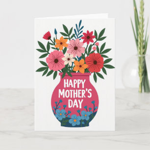 Carte de Remerciement Vase Floral