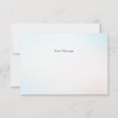 Carte de remerciement Vase floral bleu blanc (Dos)