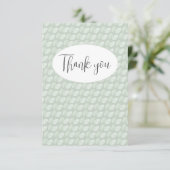 Carte de remerciement verte abstraite à plat (Debout devant)