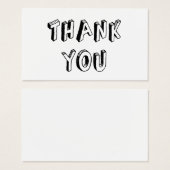 Carte de remerciement vintage (Devant & derrière)