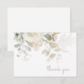 Carte de remerciement vintage sarcelle (Devant / Derrière)