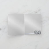 Carte de remerciement Violet Mascarade Argentée (Intérieur)