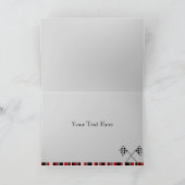 Carte de remerciement voiture de course rouge et n (Intérieur)