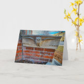 Carte de remerciement « West High School Owl » (Fleur jaune)