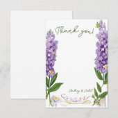 Carte de remerciement Wisteria (Devant / Derrière)