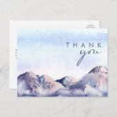 Carte de remerciementement de mariage au coucher d (Devant / Derrière)