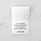 carte de remerciements (Intérieur)