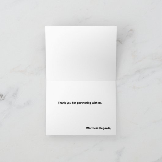 Carte de remerciements (Intérieur)