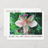 CARTE DE REMERCIEMENTS (Devant / Derrière)