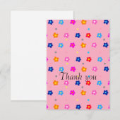 Carte de remerciements (Devant / Derrière)