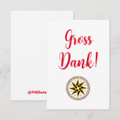 Carte de remerciements (Devant / Derrière)