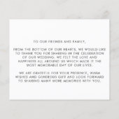 Carte de remerciements (Dos)