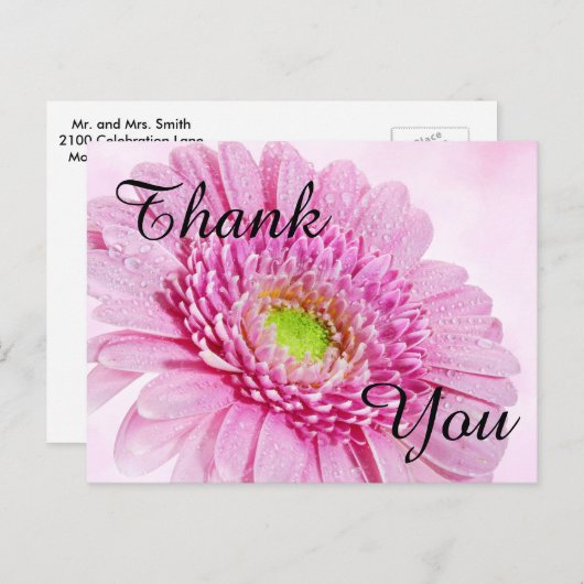 Carte de remerciements (Devant / Derrière)