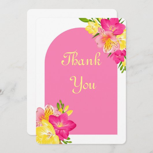 CARTE DE REMERCIEMENTS (Devant / Derrière)