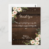 carte de remerciements (Devant / Derrière)