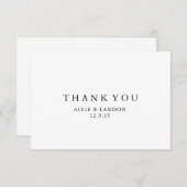 Carte de remerciements (Devant / Derrière)