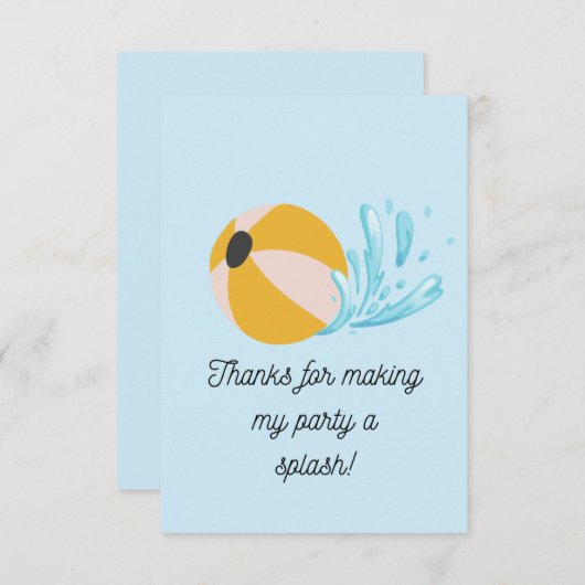 Carte de remerciements (Devant / Derrière)