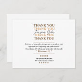 Carte de remerciements (Devant / Derrière)